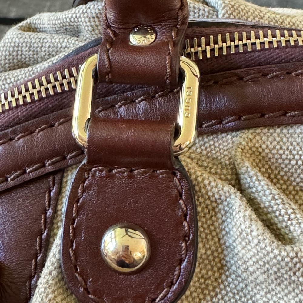 EUC Gucci GG Canvas Sukey Boston Bag (Beige) - Picture 4 of 16